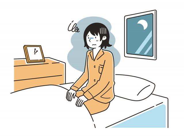 睡眠不足の女性